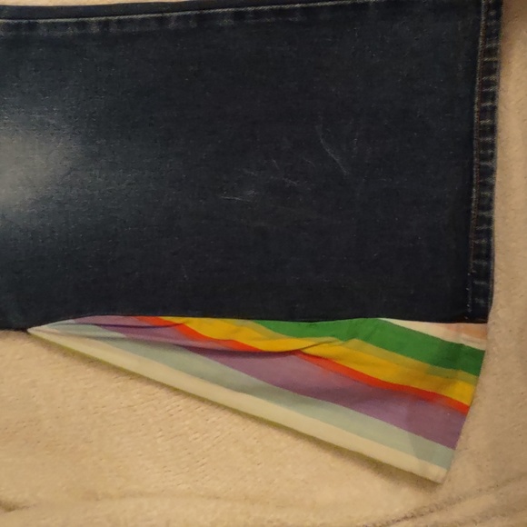 Vintage Y2K zana-di rainbow flare jeans size 16 - Picture 2 of 5